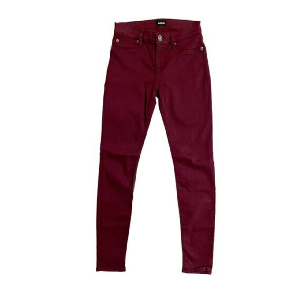Hudson Jeans Krista Midrise Ankle Super Skinny Jeans Bordeaux SZ 26 New $189